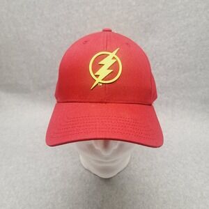 DC Comics The Flash‎ Lightning Bolt 3D Red Hat Cap Adjustable Strapback Adult
